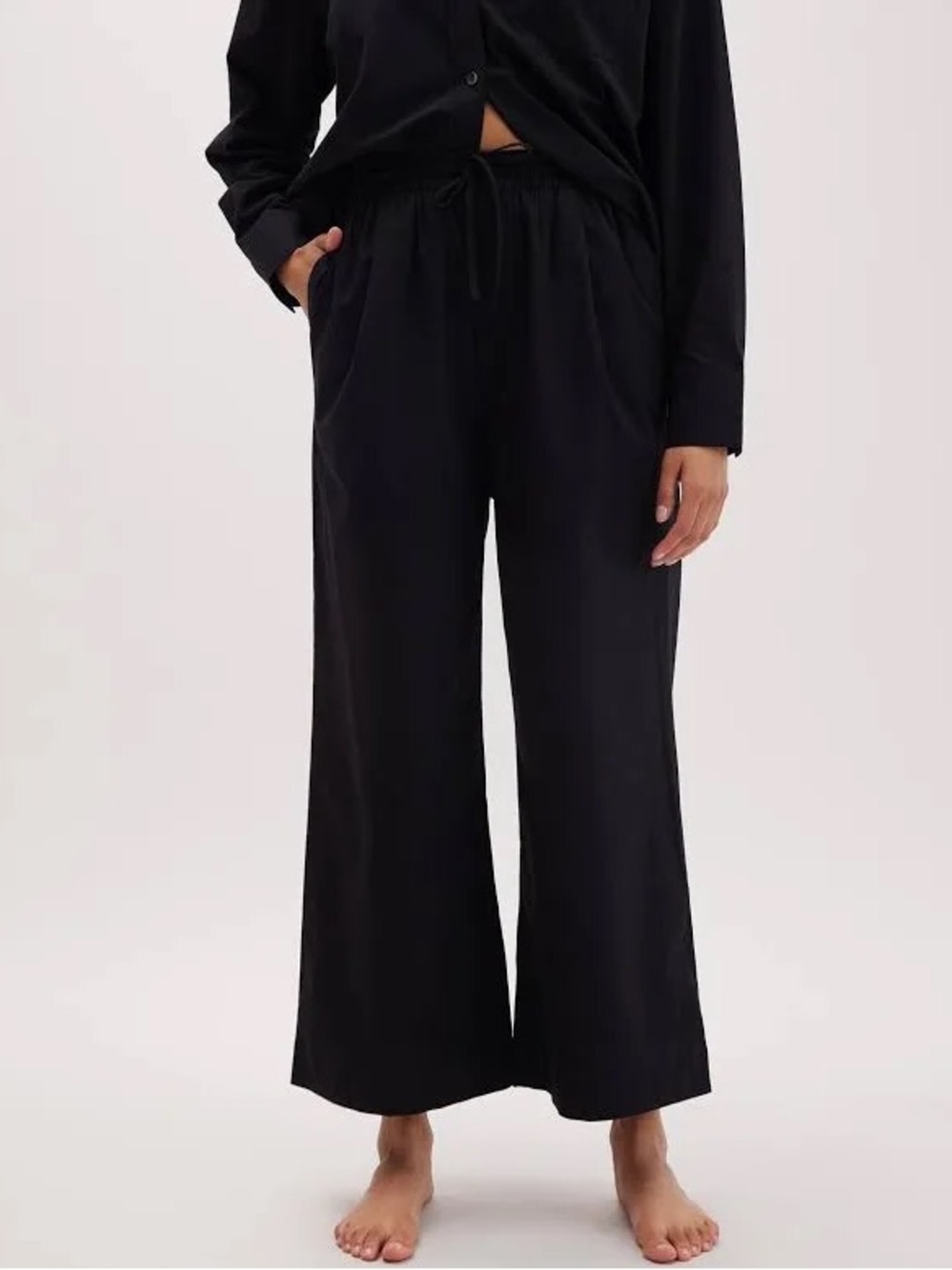 Black pull on drawstring pants - Picture 6 of 6